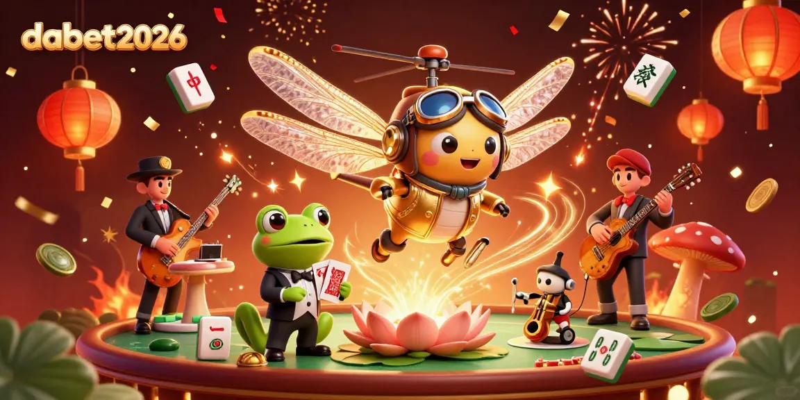 Experience the thrill of dabet2026 with vibrant casino characters, a magical lily pad setting, and engaging action.