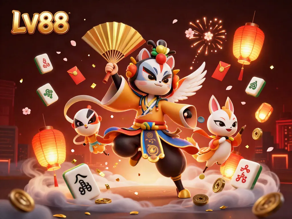 Engage in thrilling casino adventures at LV88, featuring vibrant gaming elements and enchanting characters.