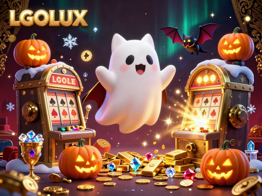 Experience the exciting world of LGOLUX with a friendly ghost cat and treasures in a haunted casino.