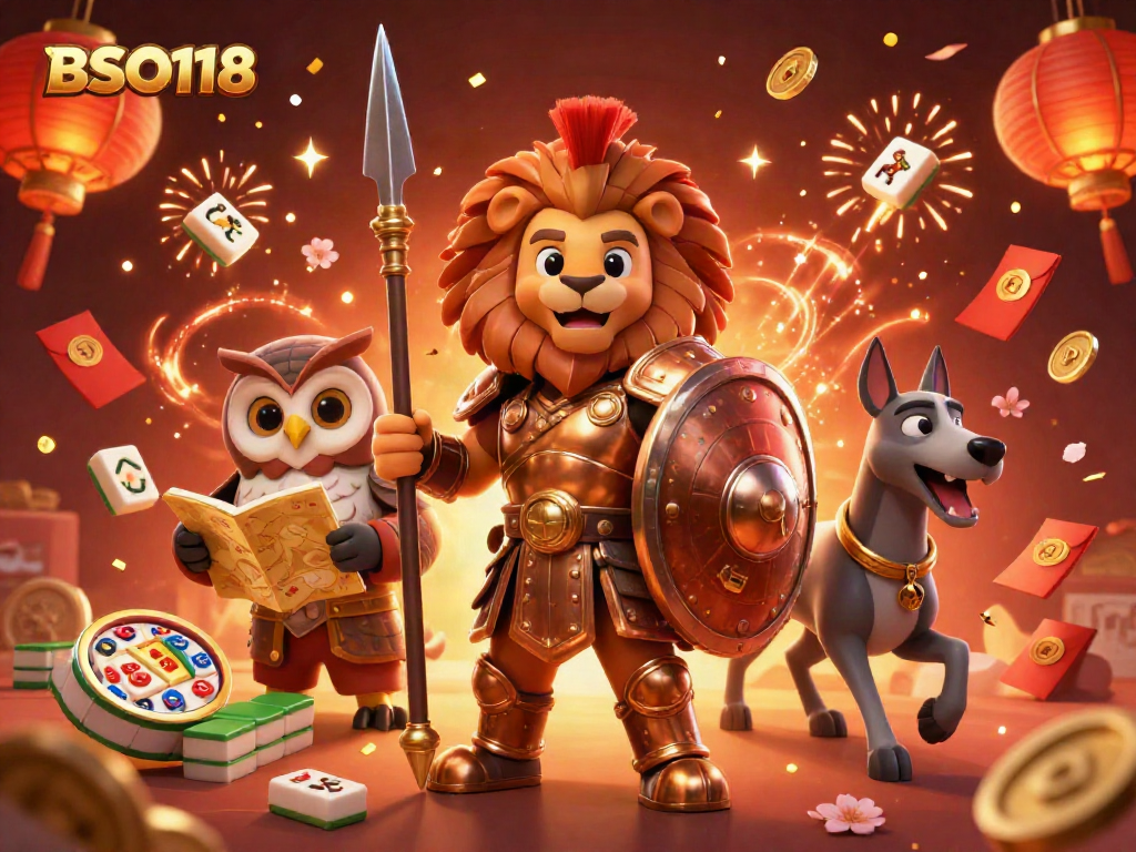 Experience exciting gameplay at BSO118 with vibrant slot reels and iconic casino themes.