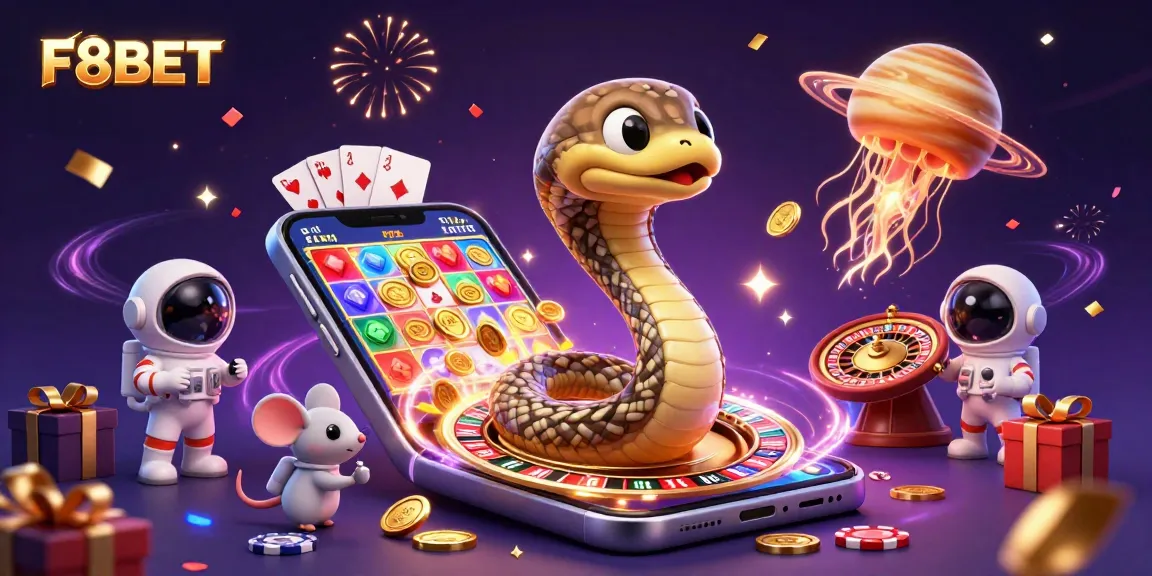 Experience thrilling bets at F8BET with an engaging cosmic casino scene filled with excitement.