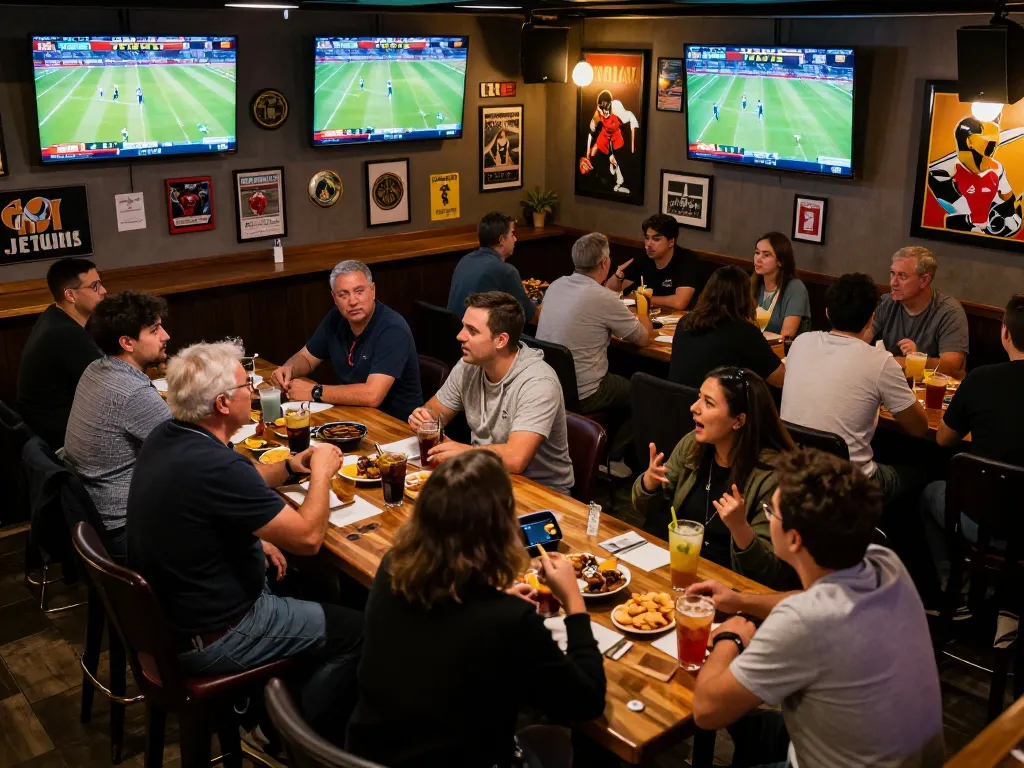 KQBD sports bettors cheering on live matches with active betting interactions.