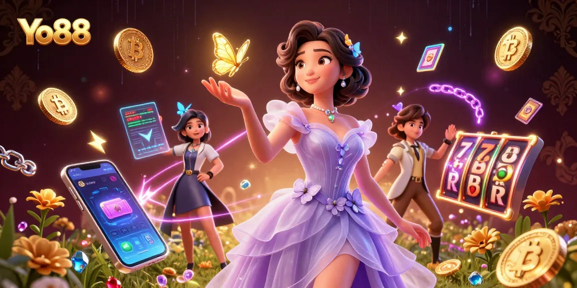 Yo88 offers a vibrant online casino experience featuring dynamic slot reels and an immersive atmosphere.