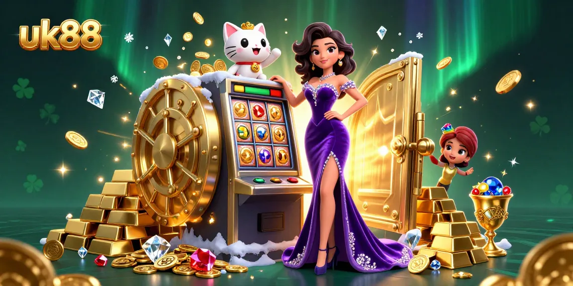 Experience thrilling jackpots at uk88 with stunning visuals and a playful fortune cat mascot.