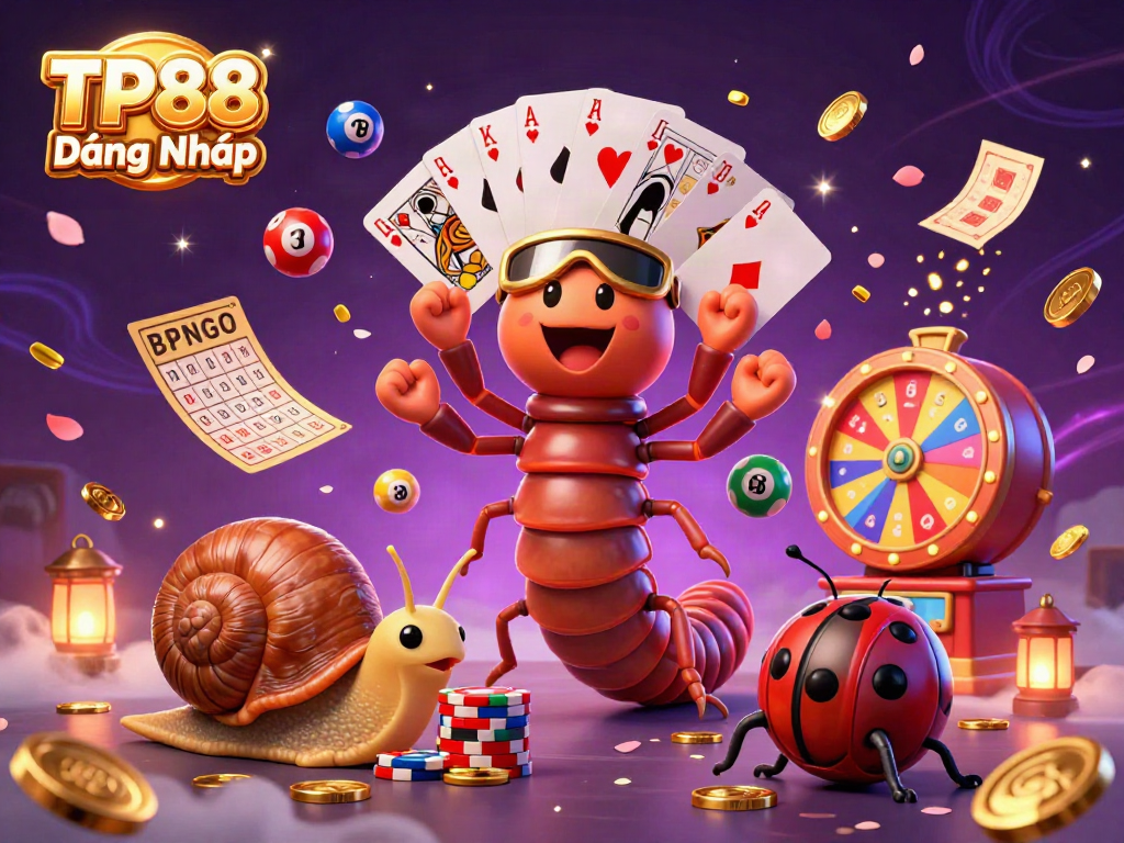 Engage with the vibrant entertainment experience at TP88 Đăng Nhập, showcasing a 3D dealer and lively game elements.