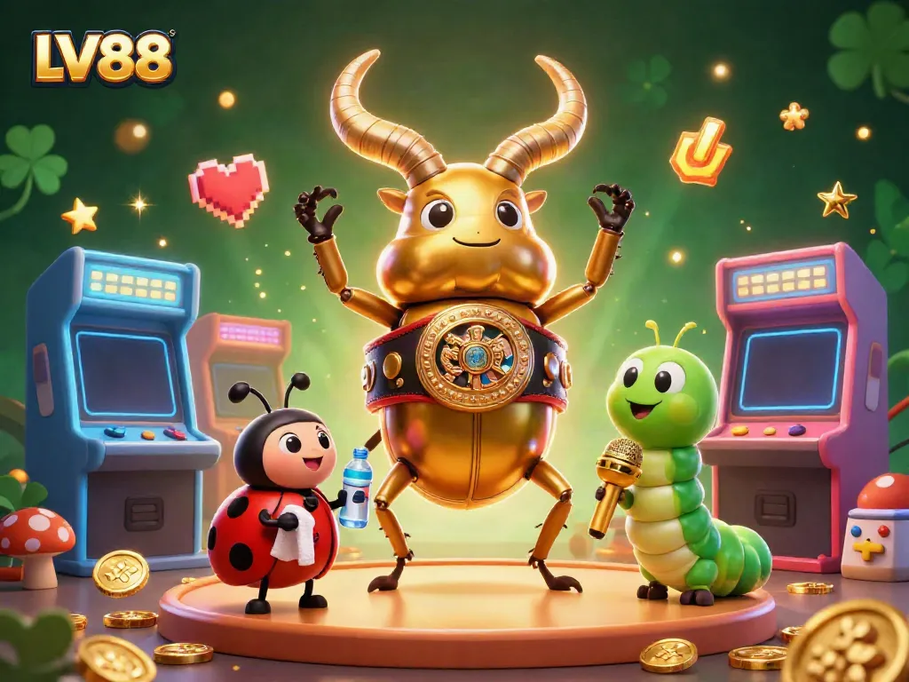 Experience thrilling gaming at LV88 with vibrant characters and dynamic casino elements.