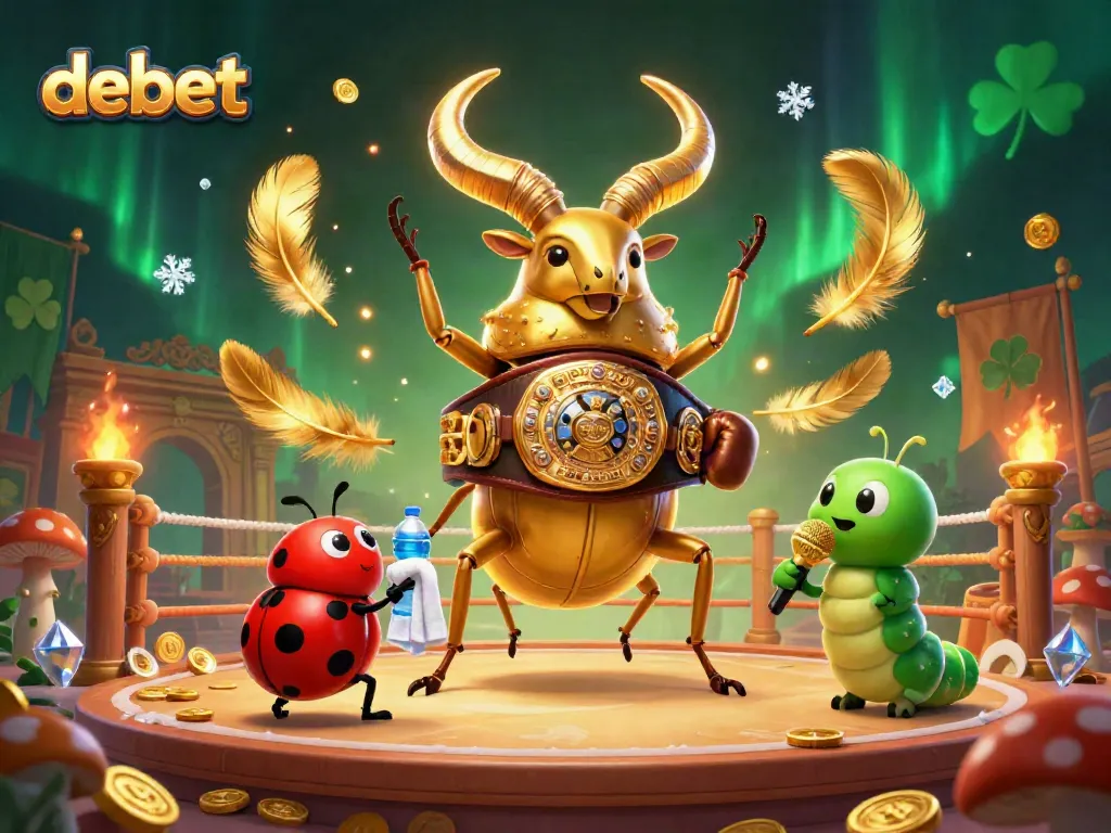 Engage with debet's thrilling casino experience through vibrant 3D cartoon characters and dynamic game elements.