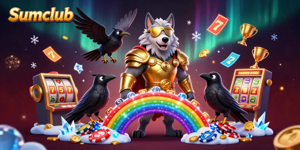 Experience exhilarating gameplay at Sumclub with Norse-inspired characters amidst dynamic slot gaming elements.