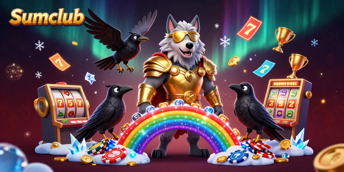 Experience exhilarating gameplay at Sumclub with Norse-inspired characters amidst dynamic slot gaming elements.