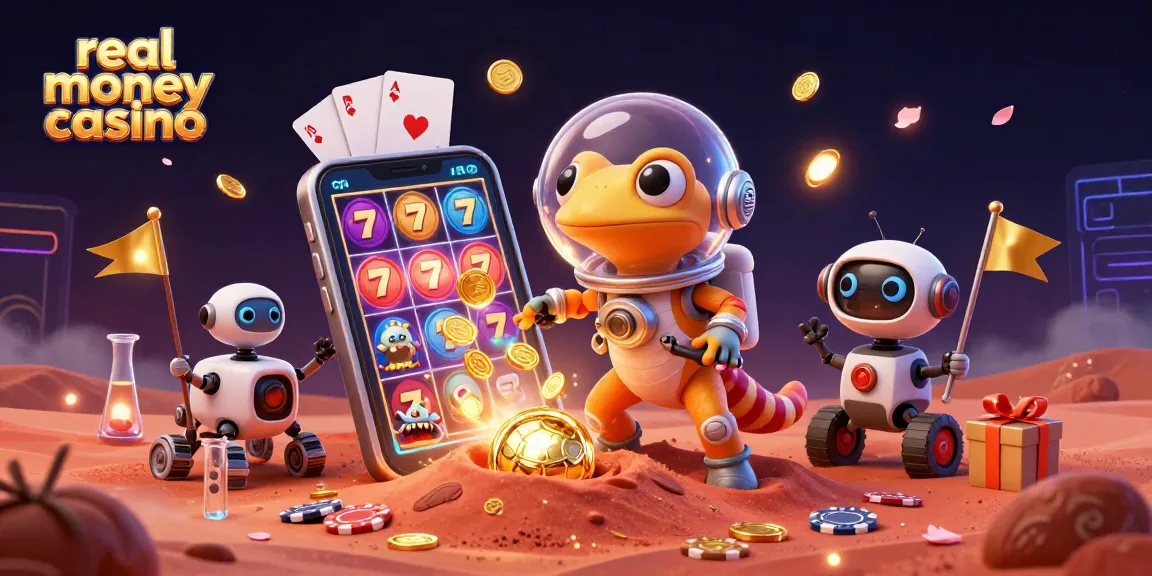 Experience the thrill of real money casino gaming with an adventurous Martian theme.