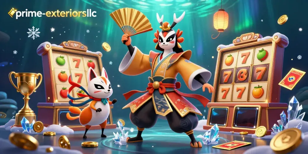 Join prime-exteriorsllc for thrilling slots action with kabuki warriors and lucky symbols.