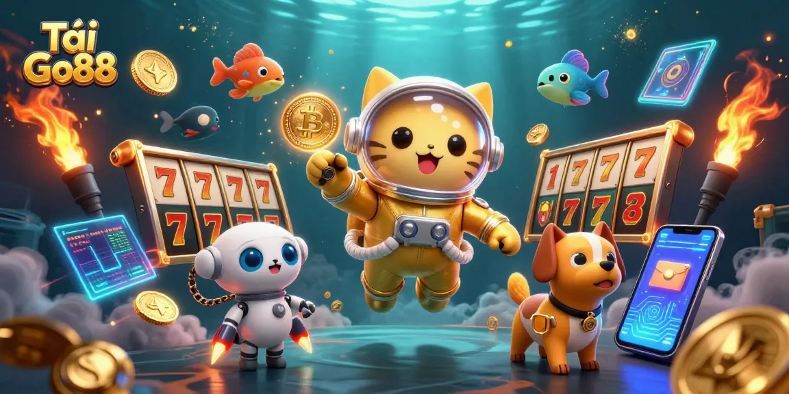 Tải Go88 and experience thrilling slot games with dynamic characters in a vibrant casino scene.