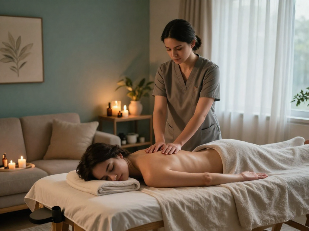 Experience soothing gu리출장마사지 in a home setting with peaceful ambiance and professional care.