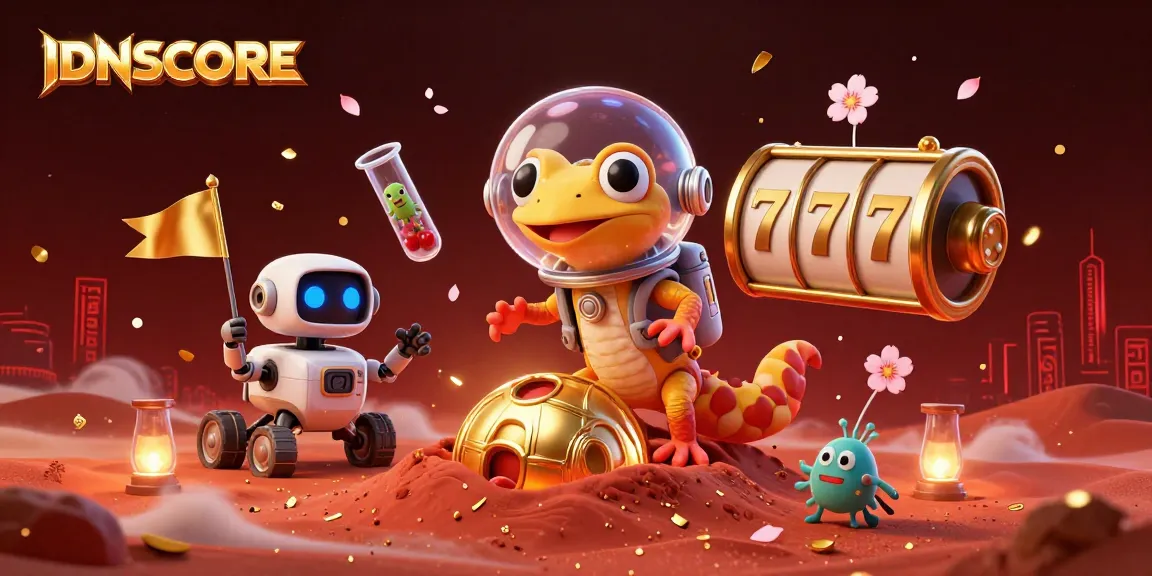 IDNSCORE offers an exciting adventure in a dynamic casino scene with colorful elements enhancing gameplay.