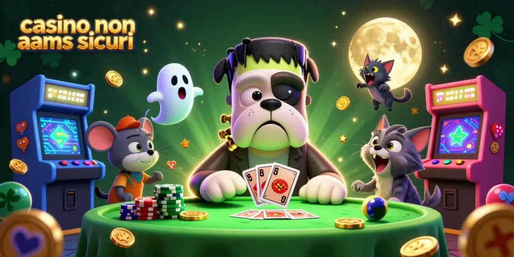 I migliori giochi nei casino non aams sicuri: il cane Frankenstein distribuisce carte con un topo fantasma