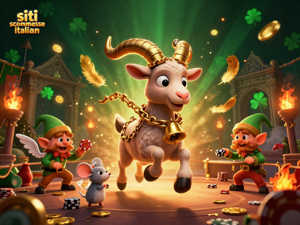 Scommettere nei migliori siti di scommesse italiani con personaggi colorati e monete d'oro.
