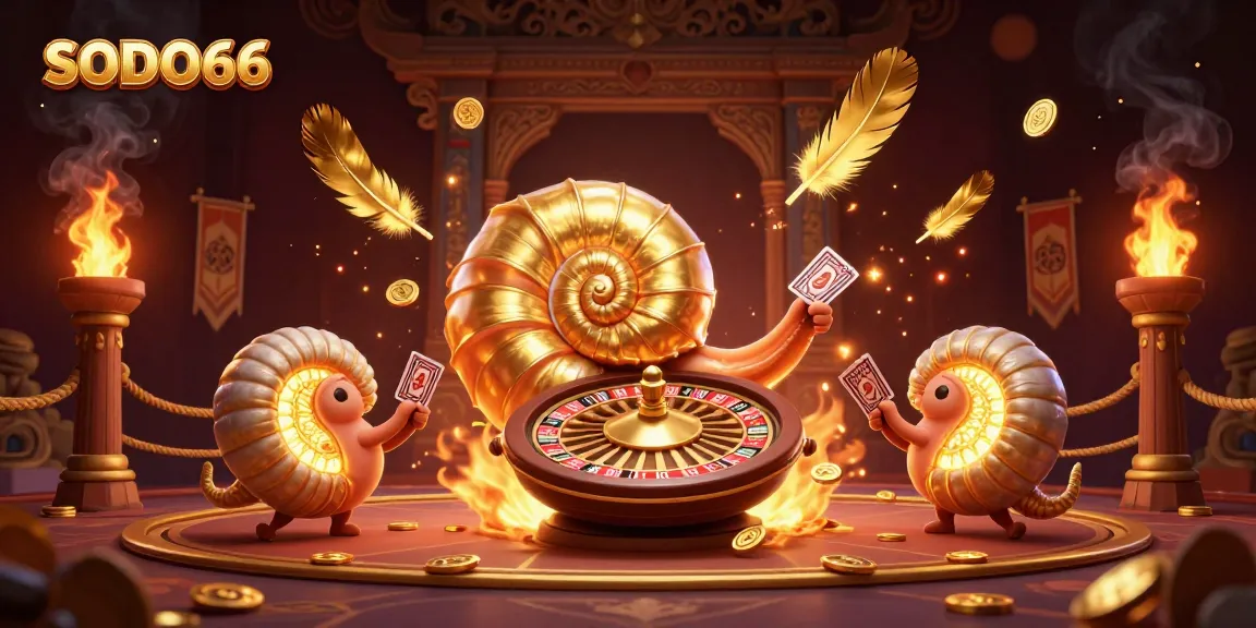 SODO66 invites players to immerse in a vibrant 3D casino world, featuring a giant nautilus and captivating game elements.