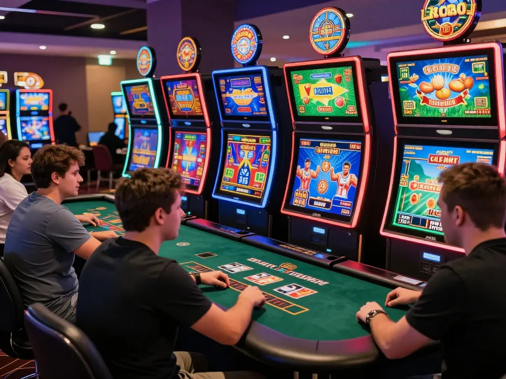 Experience the excitement of RR88's gaming platform with diverse live betting options and vibrant slot machines.