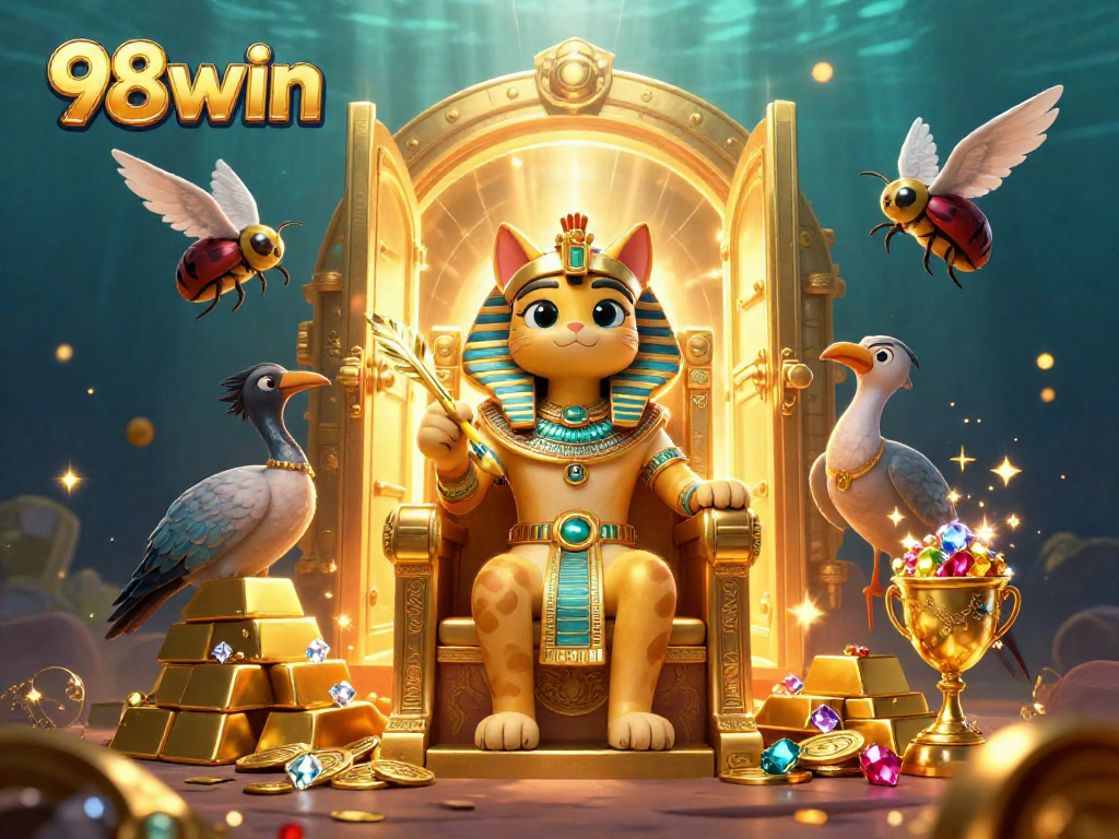 Win big with 98win's casino treasures, featuring Egyptian themes and vibrant gems!