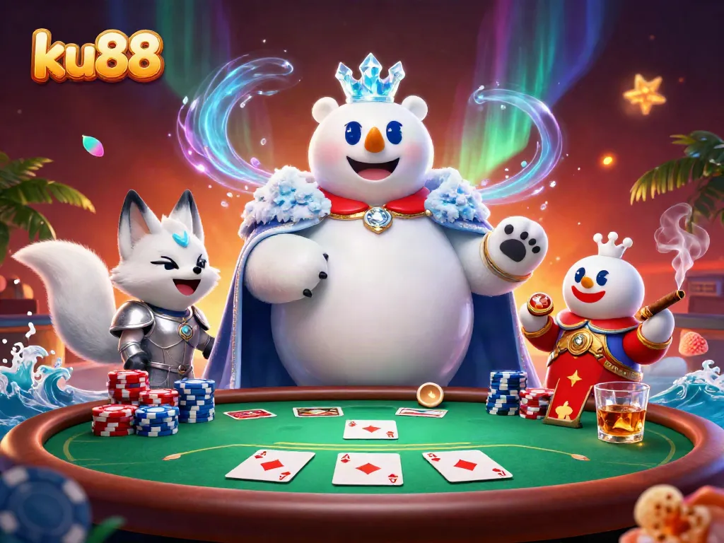 Engage in thrilling gameplay adventures at ku88 with an exciting casino scene filled with cards and chips.