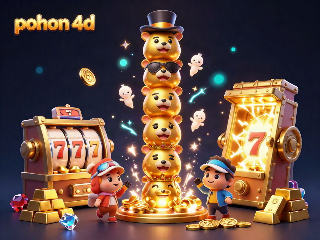 Pohon 4d showcases vibrant online gaming with enhanced slot elements and shimmering treasures.