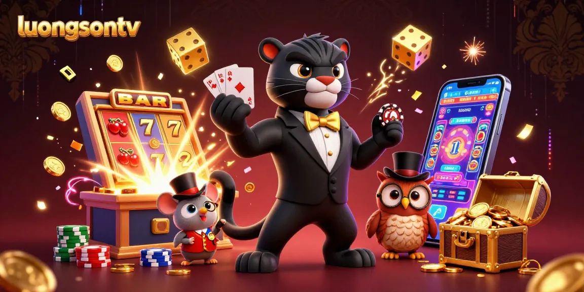 Experience thrilling moments at luongsontv with a stylish panther dealer amidst a lively casino scene.
