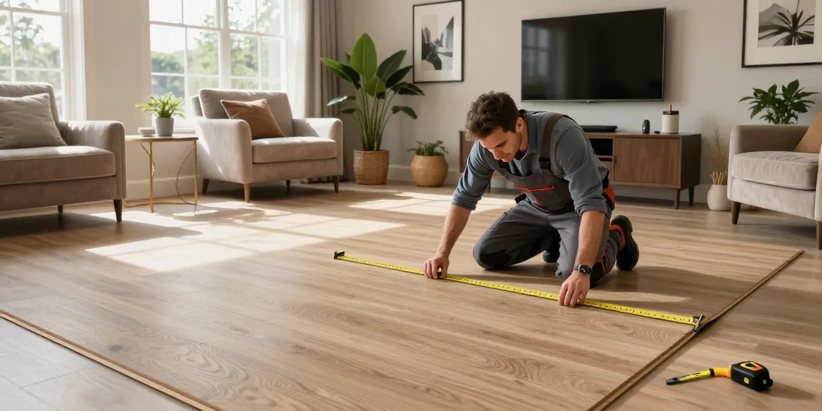 Installation of the best acoustic flooring for UK homes in a modern interior.