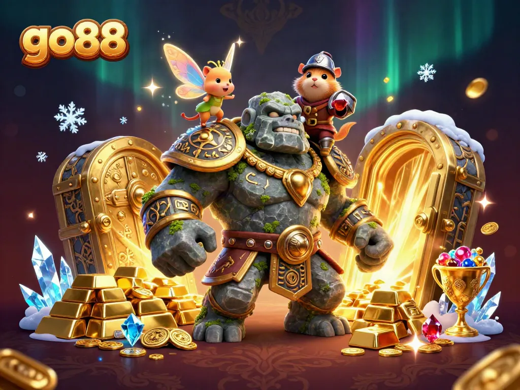 Engage with go88 by discovering treasures in a magical casino realm featuring vibrant characters.