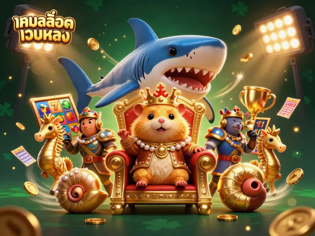 เล่นสล็อตในเกมสล็อตเว็บตรงด้วยราชาแฮมสเตอร์ทองคำและการ์ดบินในบรรยากาศคาสิโนสุดมันส์