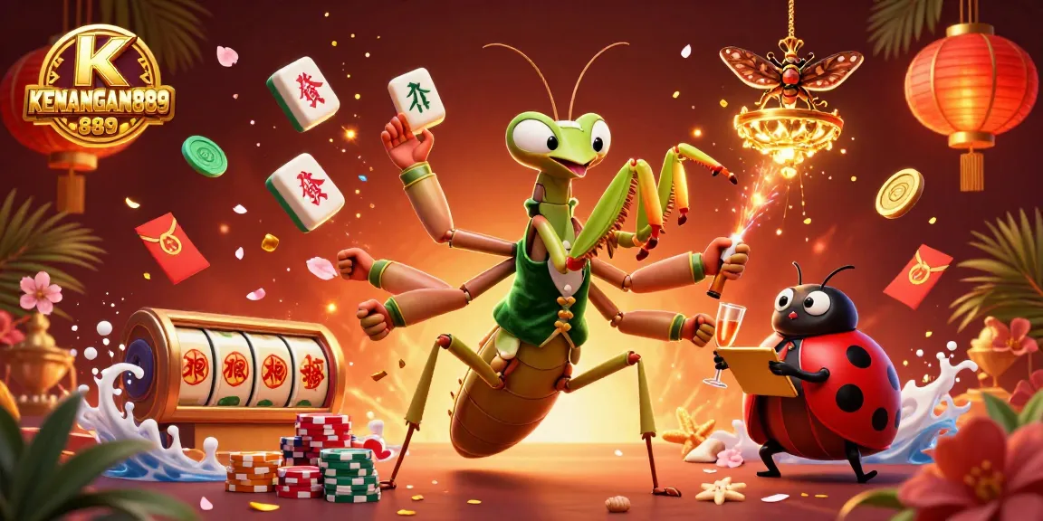 Experience the thrilling games at KENANGAN889 with dynamic slot reels and winning elements!