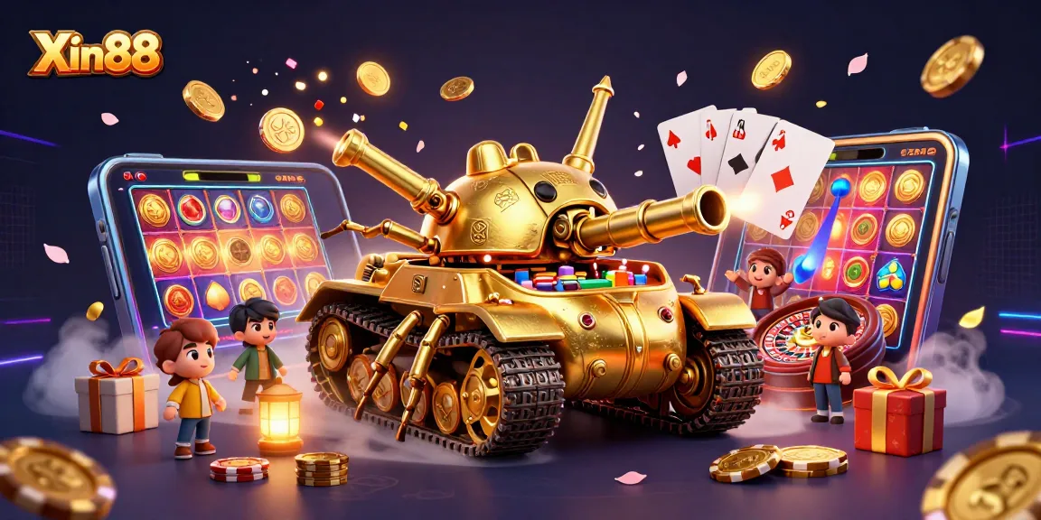 Experience thrilling gaming with Xin88's 3D casino beetle tank and dynamic slot elements.