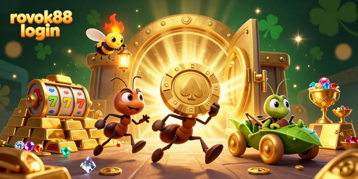 Experience a thrilling gaming adventure with rokok88 login as ants steal giant poker chips!