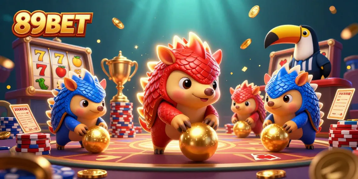 89BET pangolins engage in thrilling casino action, showcasing vibrant games and competitive spirit.