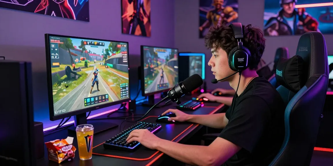 PROOFCORE empowers gamers in a modern competitive gaming setup with high-tech peripherals focused on Fortnite.