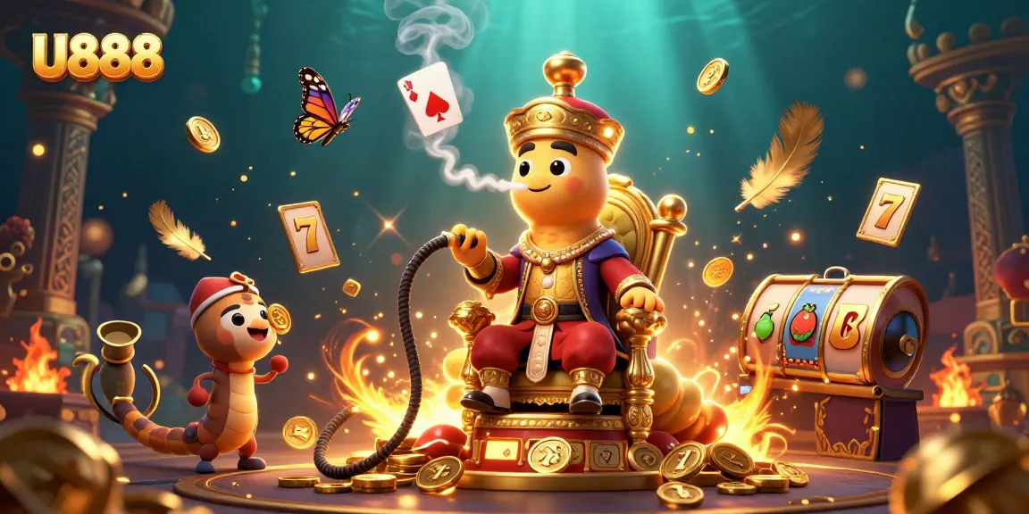 Engage in thrilling casino adventures with U888's rich 3D scene of vibrant game elements.