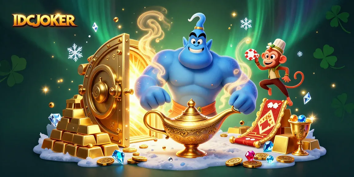 Win big with IDCJOKER's mythical gaming experience, featuring a genie and treasures of fortune.