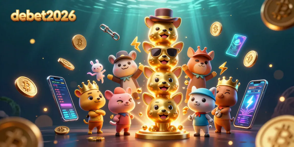 Engage in thrilling gameplay at debet2026 with a vibrant casino-themed 3D art illustration.