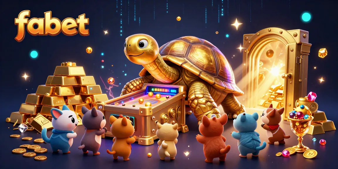Engage with fabet's thrilling gaming scene featuring a golden tortoise pinball machine.