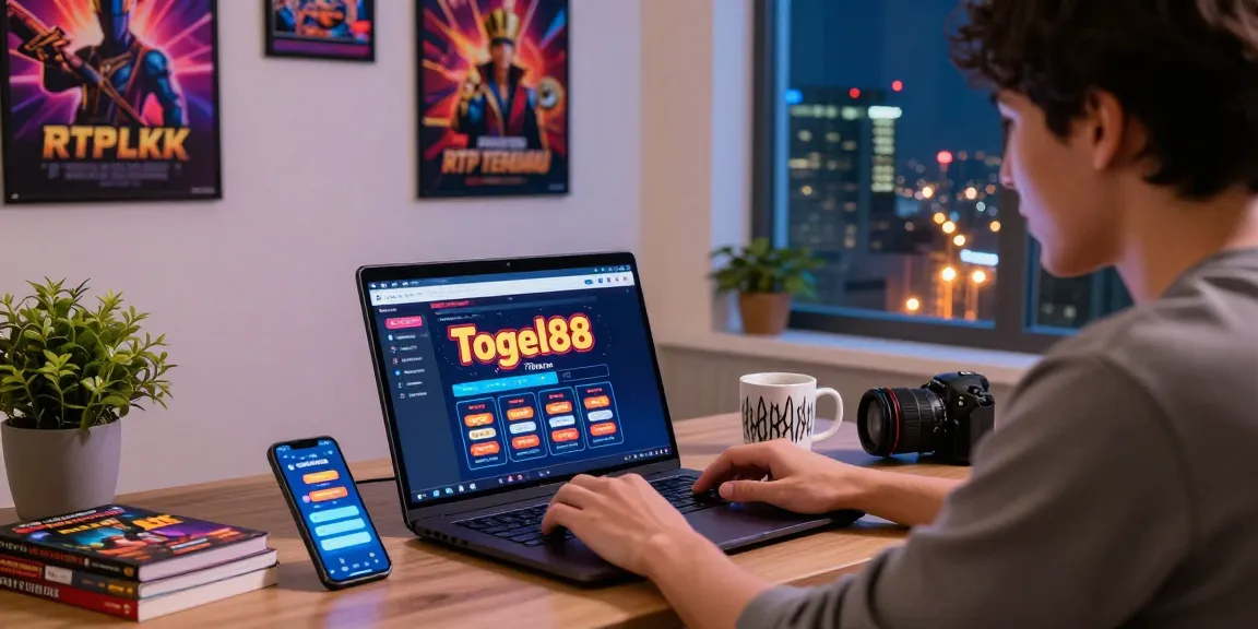 Togel88 Rtp Terbaru displayed in an engaging home betting scene, highlighting vibrant online gaming excitement.