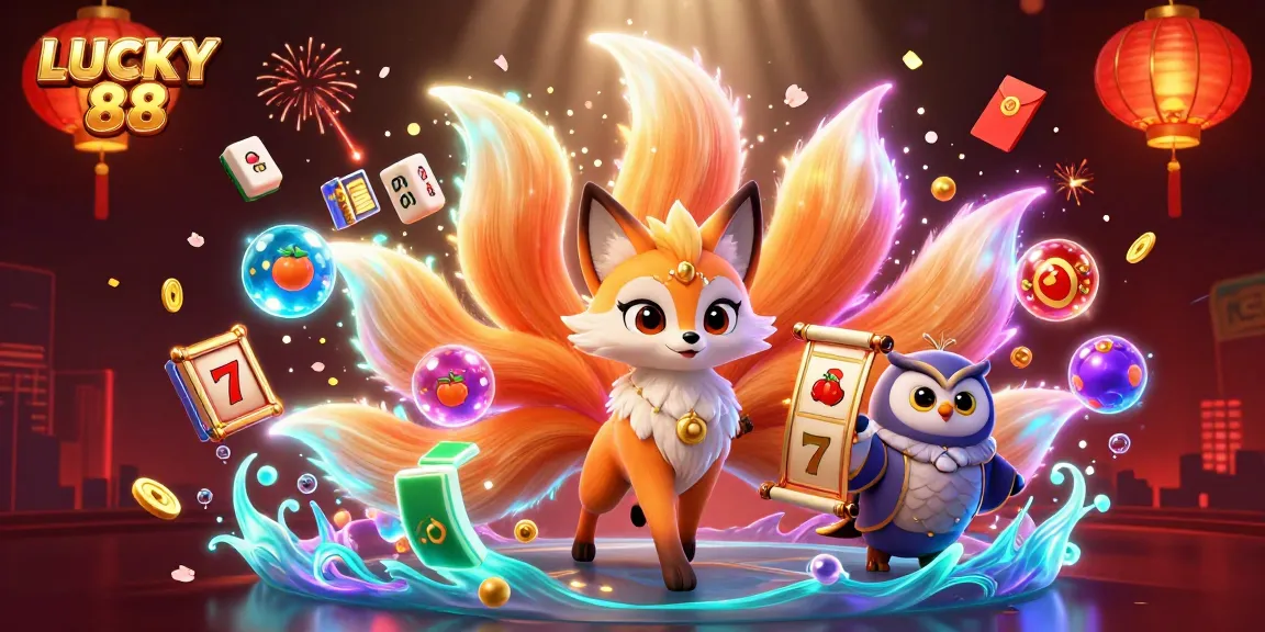 Experience the vibrant energy of LUCKY88 with a colorful spirit-filled casino scene