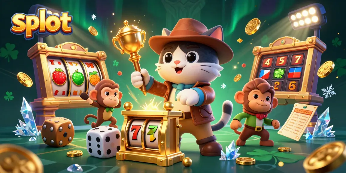 Experience exciting slot adventures amidst jackpot symbols and treasure in this dynamic casino illustration.