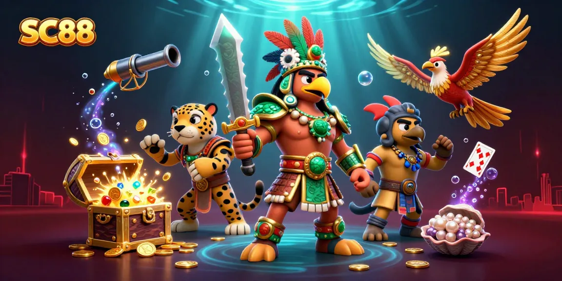 Experience thrill at SC88. Engage in action-packed casino adventures with vibrant characters and treasures.